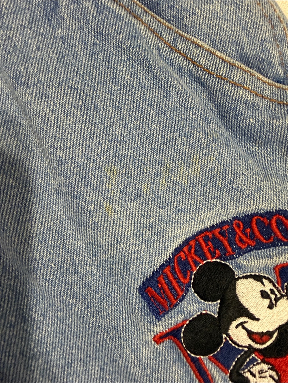 Vintage 90s Disney Mickey & Co. Classic Denim Shortalls / Overalls - Picture 6 of 10